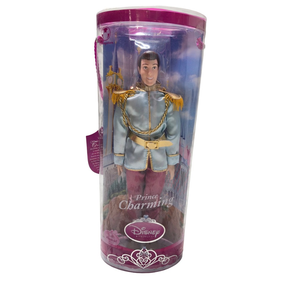 Disney Store Prince Charming Doll Cinderella Disney Princess Fully Posable NIB